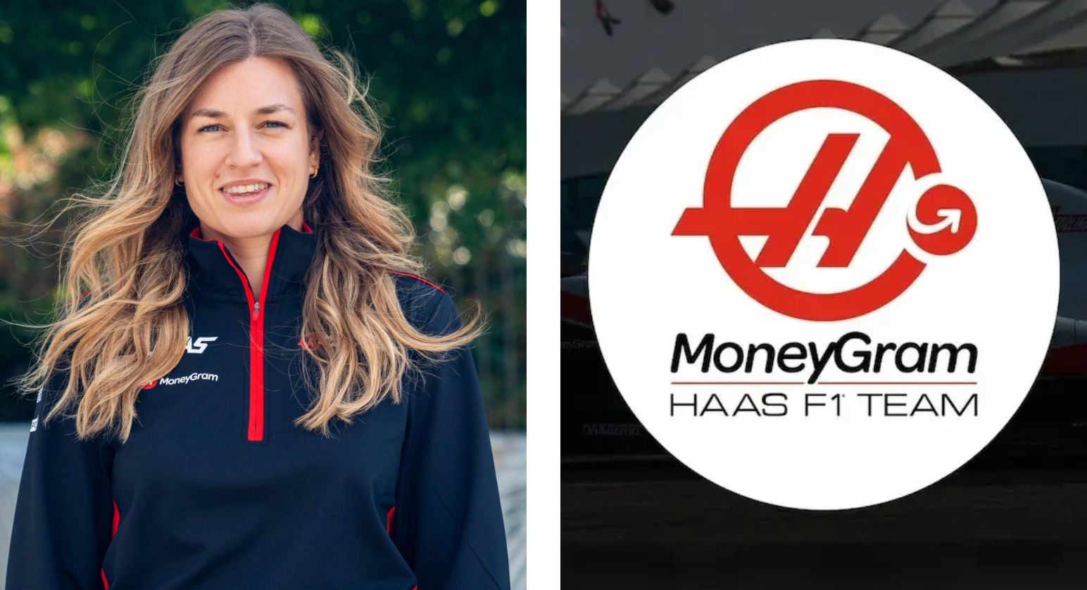 Laura Mueller and the MoneyGram Haas F1 Team