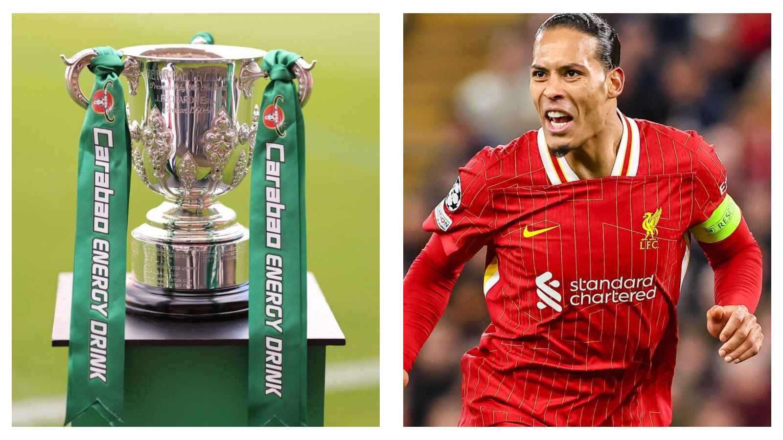 Carabao Cup trophy Virgil van Dijk