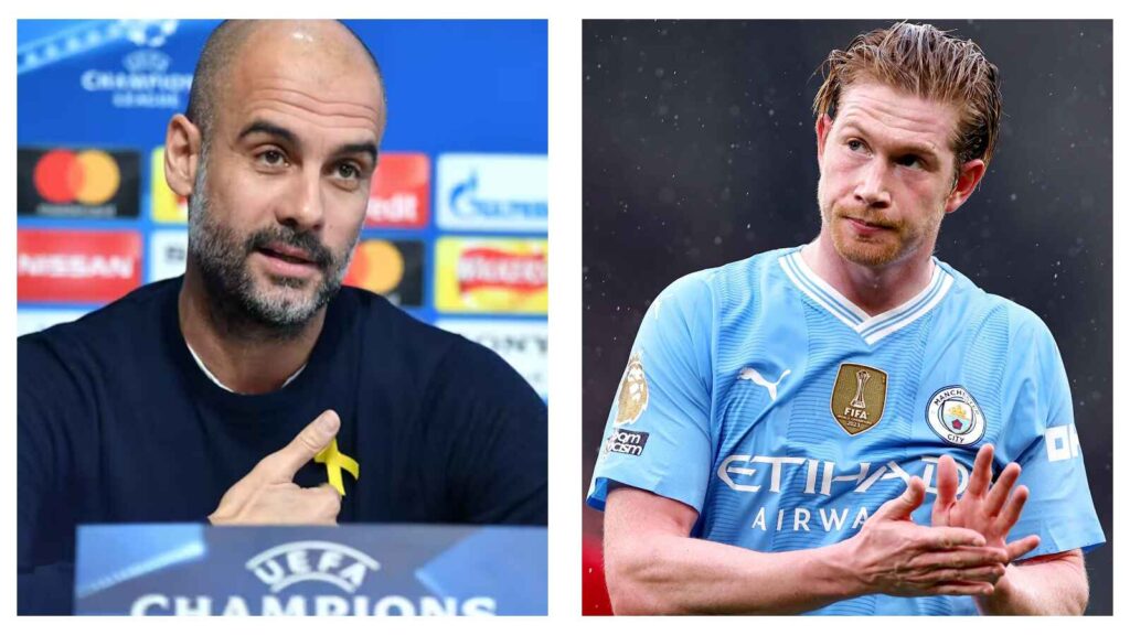 Pep Guardiola and Kevin De Bruyne