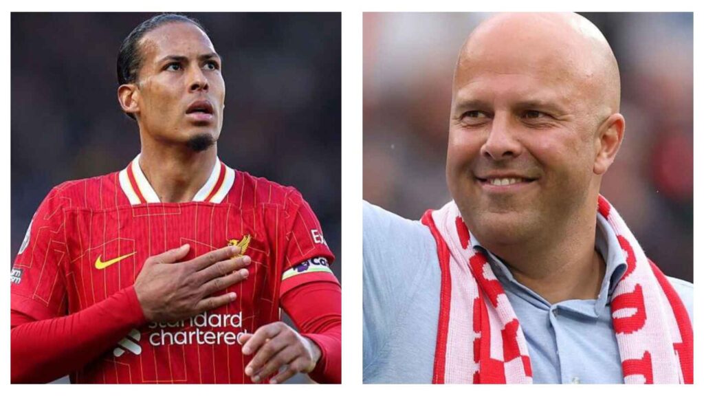 Virgil van Dijk and Arne Slot