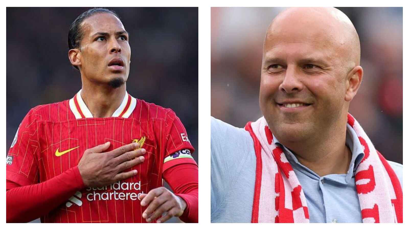 Virgil van Dijk and Arne Slot
