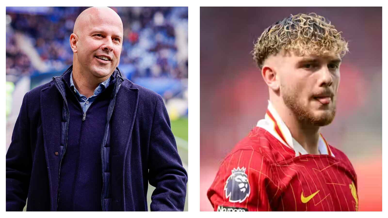 Arne Slot and Liverpool midfielder Harvey Elliott