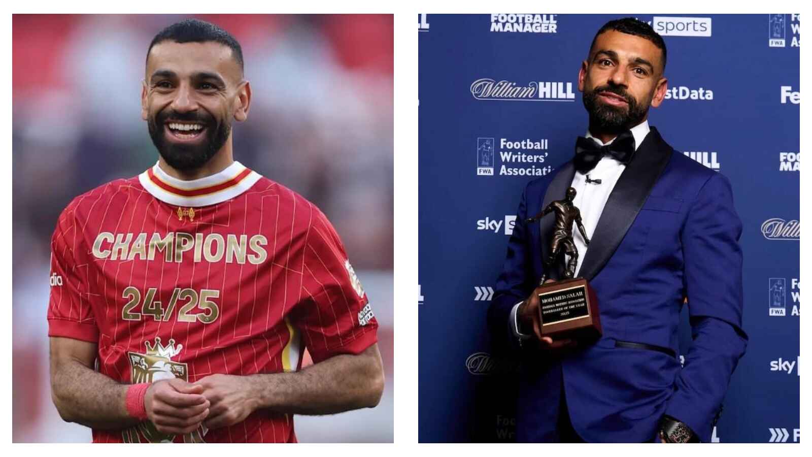 Mohamed Salah, Premier League champion and FWA Player of the Year