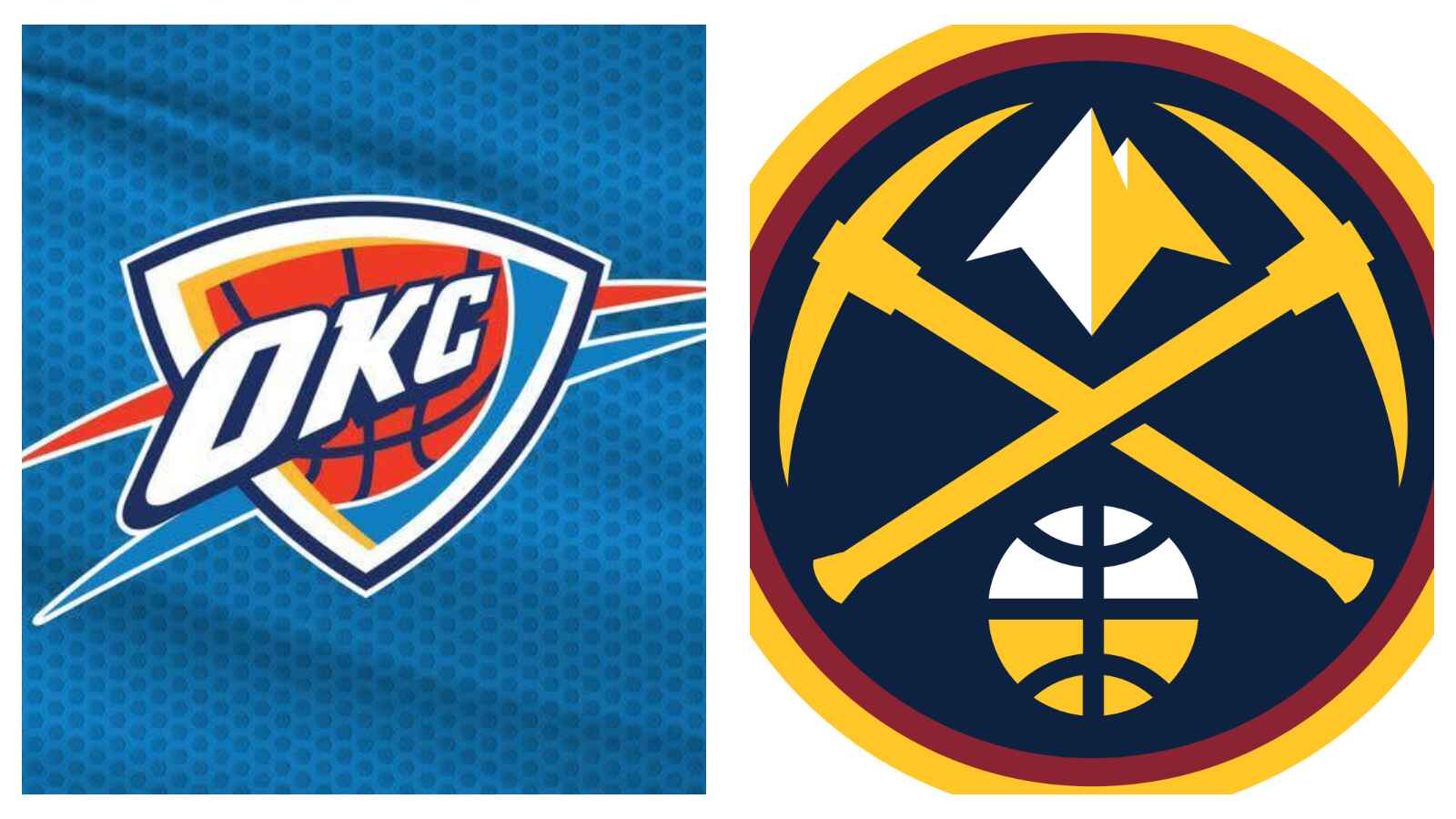OKC Thunder and Denver Nuggets logos
