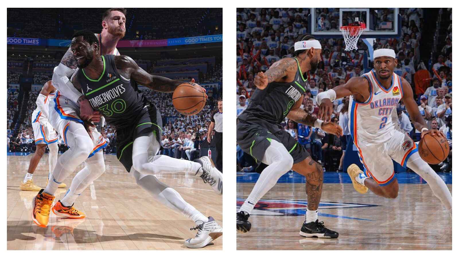 Oklahoma City Thunder versus Minnesota Timberwolves