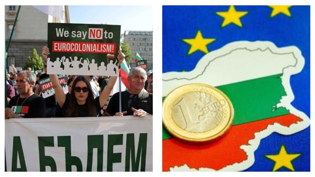 Protests against Bulgaria entering eurozone