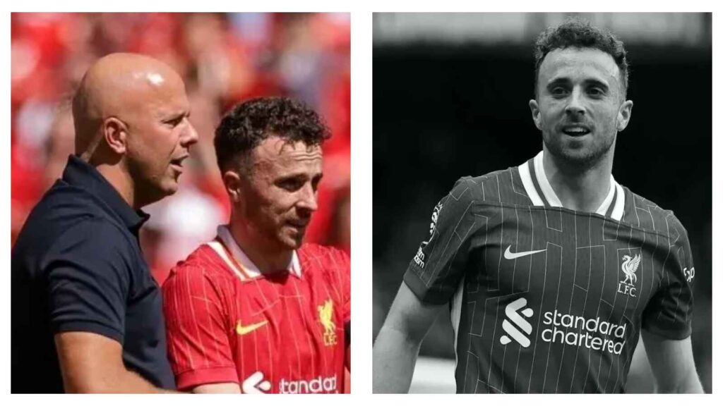 Arne Slot and Diogo Jota