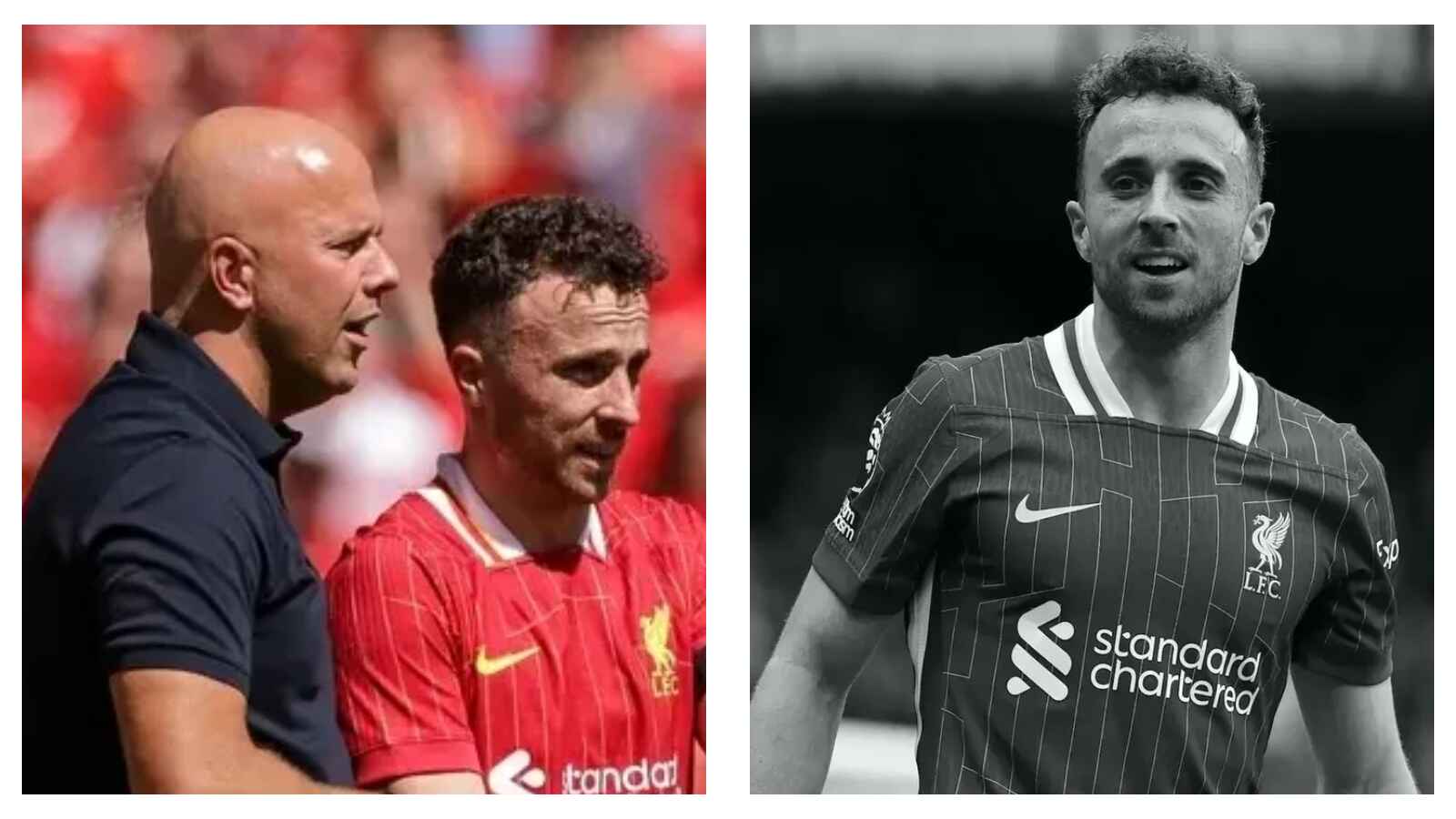 Arne Slot and Diogo Jota