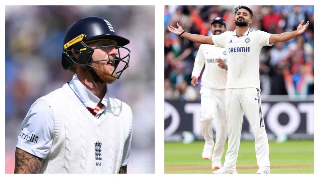 England captain Ben Stokes & Indian bowler Akash Deep