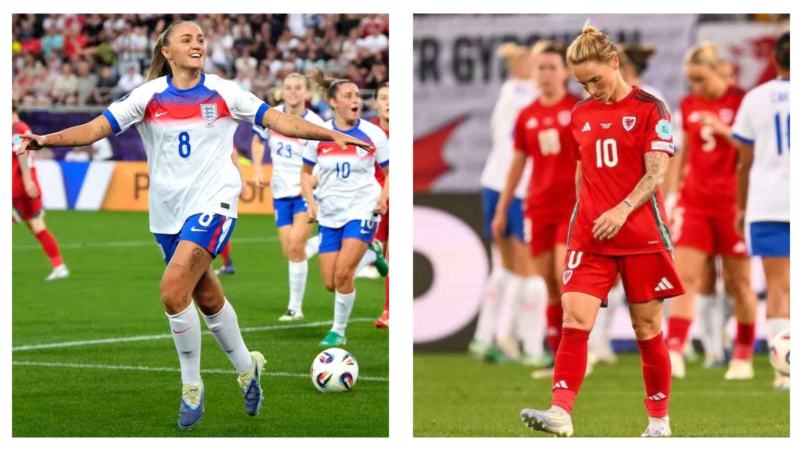 England midfielder Georgia Stanway & Wales midfielder Jess Fishlock