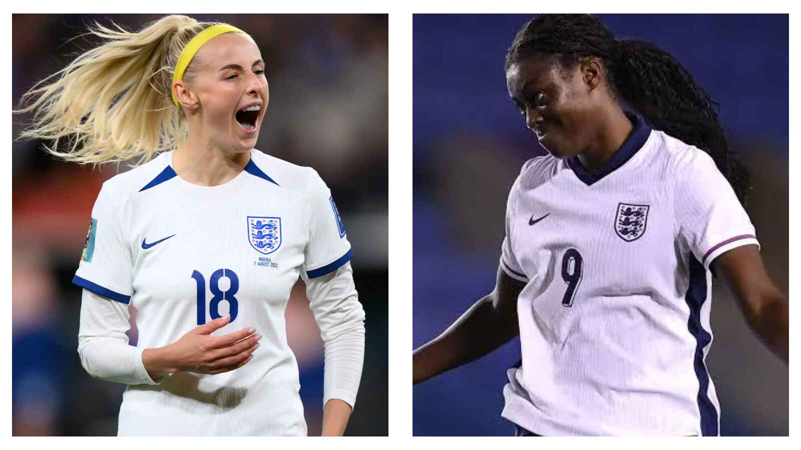 Lionesses players Chloe Kelly and Michelle Agyemang
