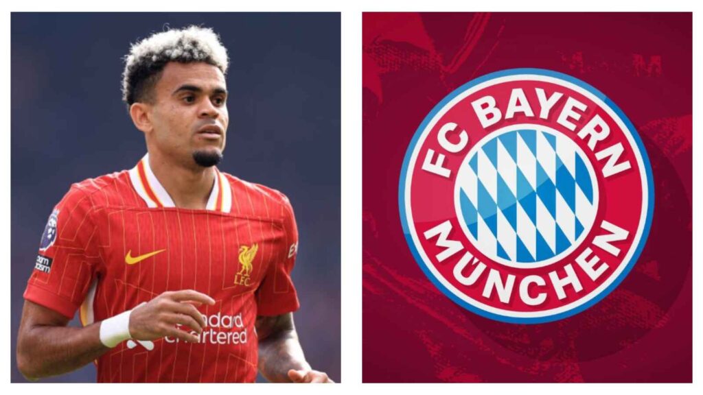 Luis Diaz & Bayern Munich crest