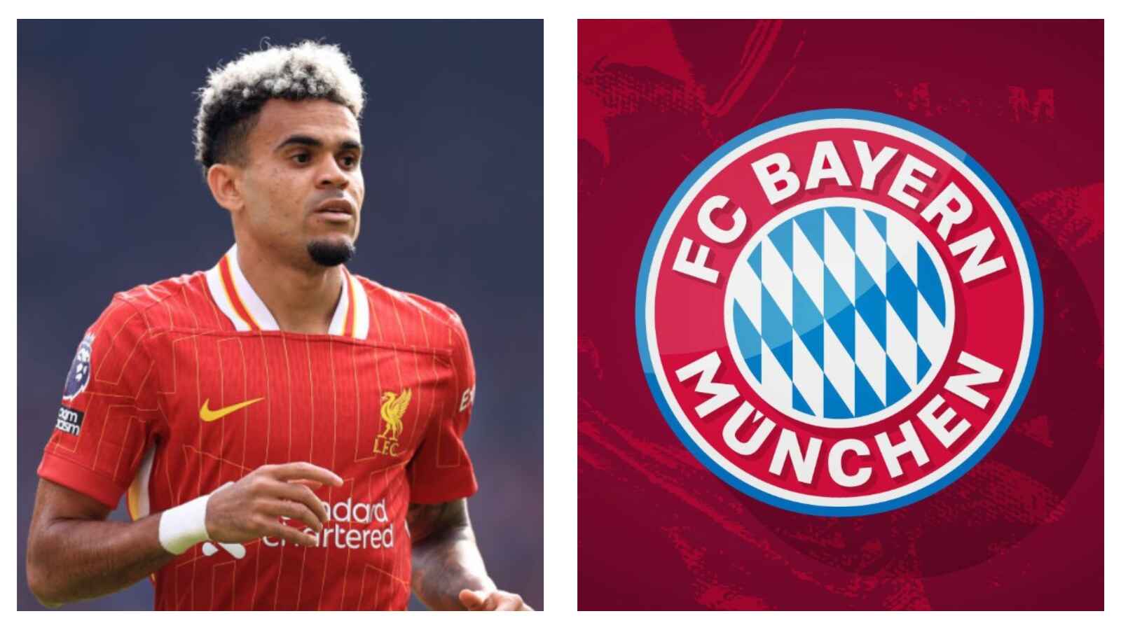 Luis Diaz & Bayern Munich crest