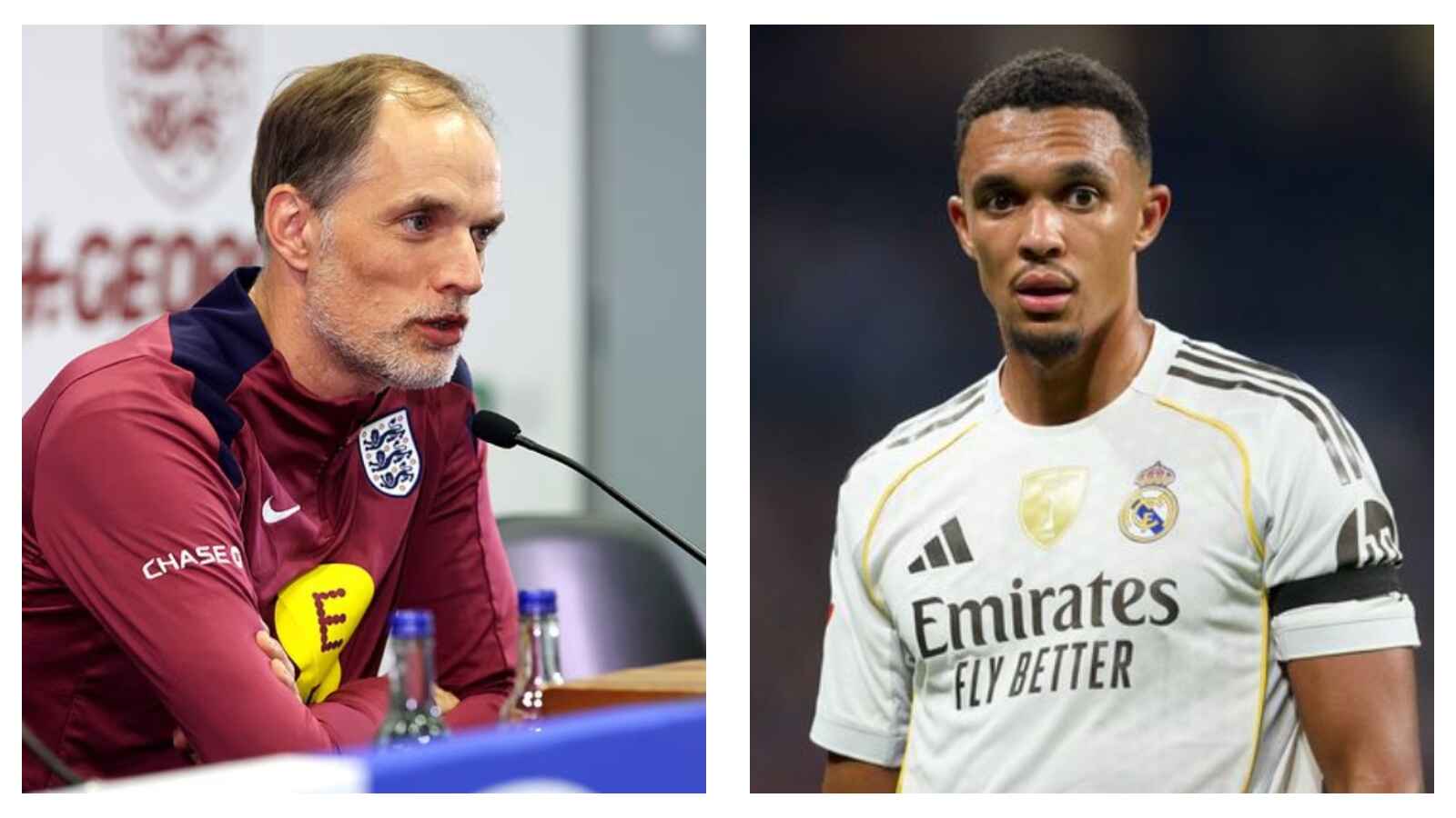 England manager Thomas Tuchel & Real Madrid's Trent Alexander-Arnold
