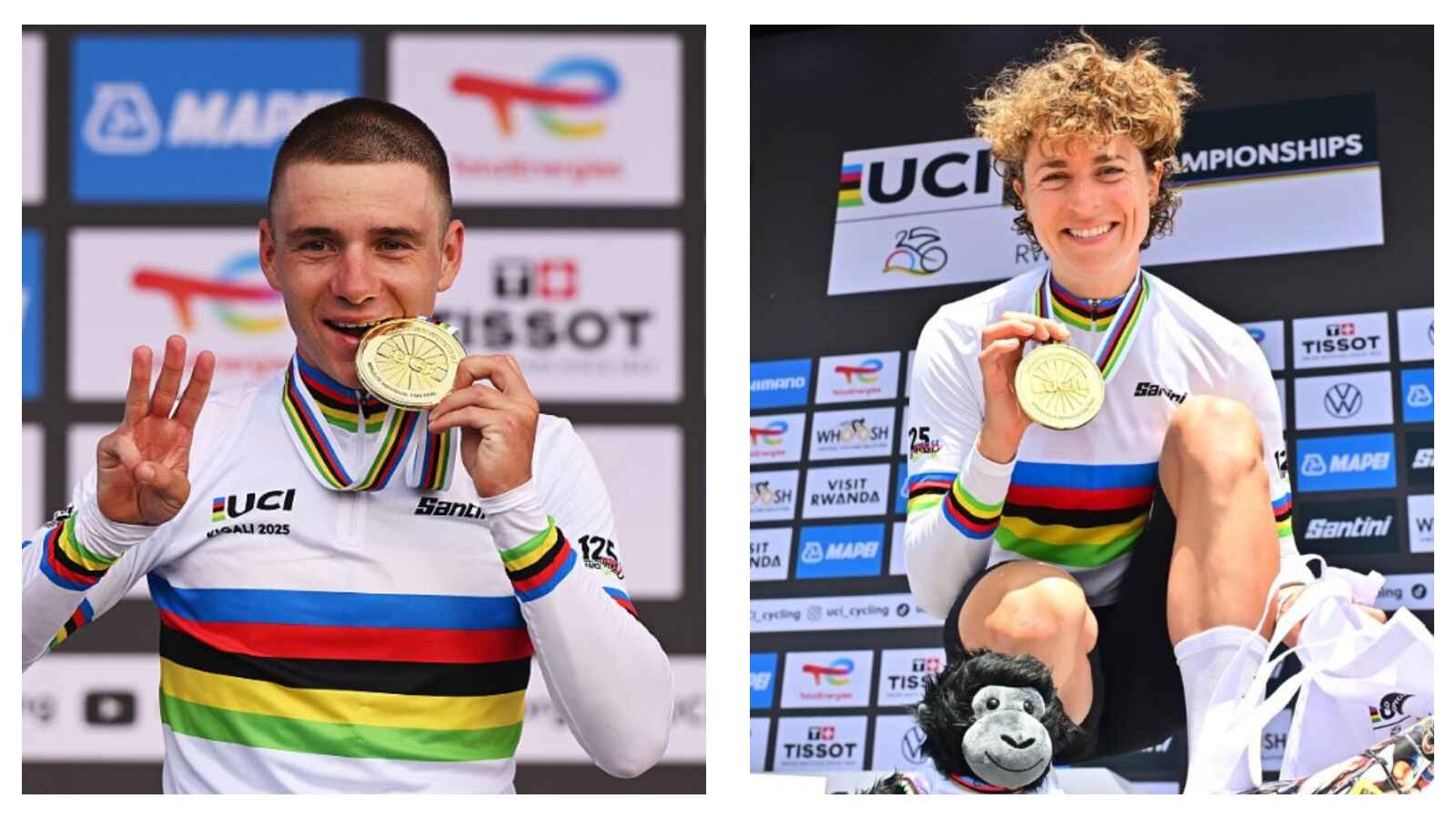 Belgium's Remco Evenepoel & Switzerland's Marlen Reusser