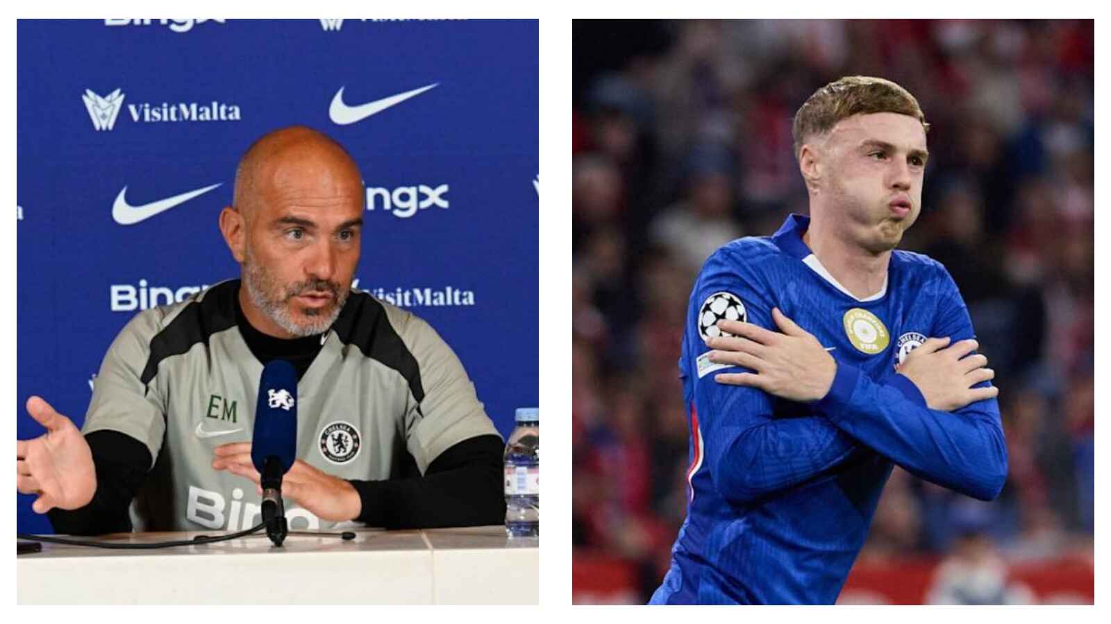 Chelsea manager Enzo Maresca & Cole Palmer