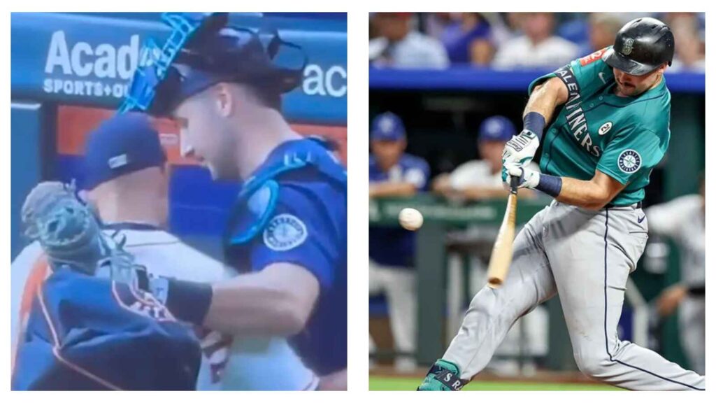 Houston Astros' Javier Bracamonte & Seattle Mariners' Cal Raleigh