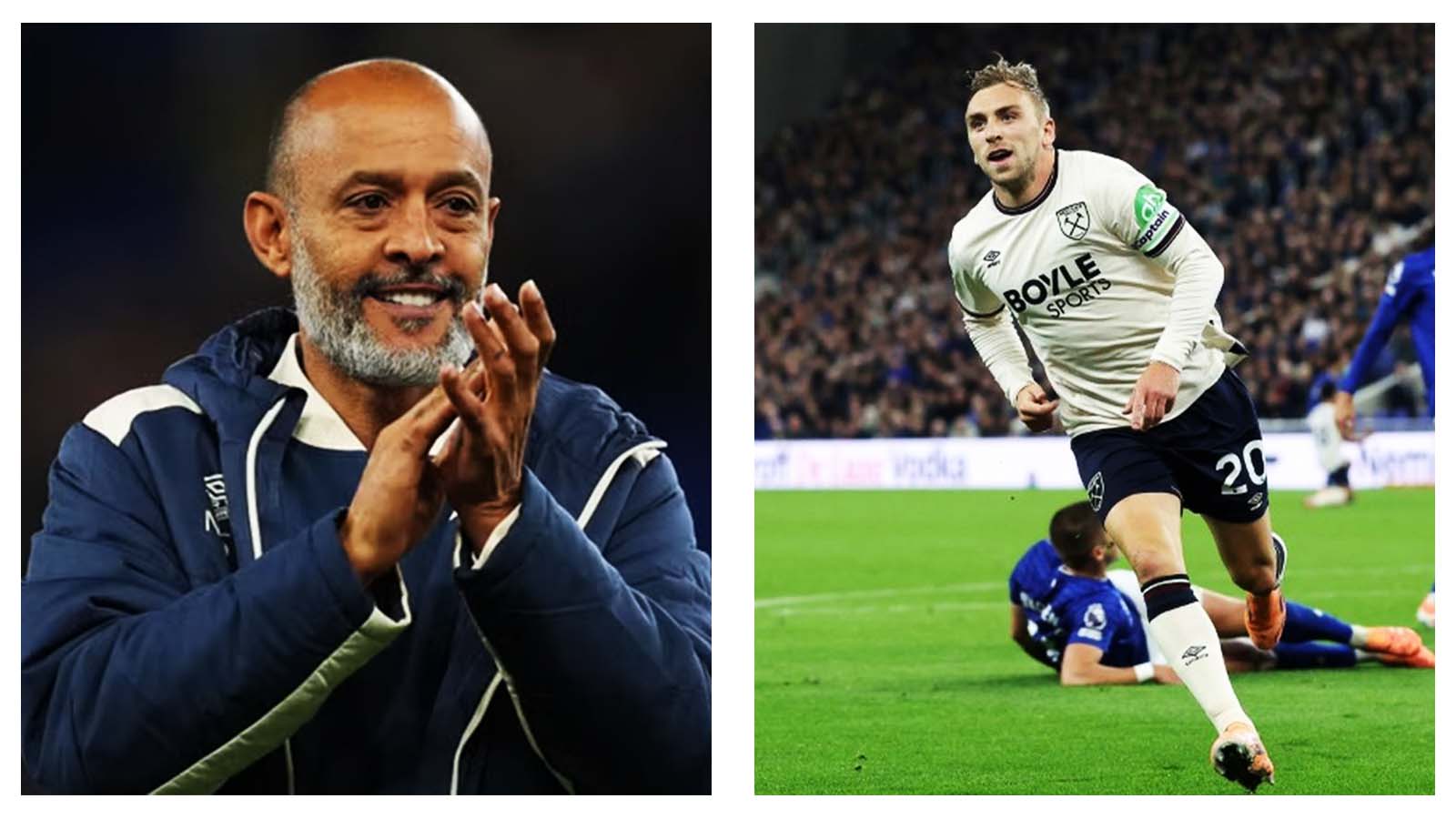 Nuno Espirito Santo and Jarrod Bowen