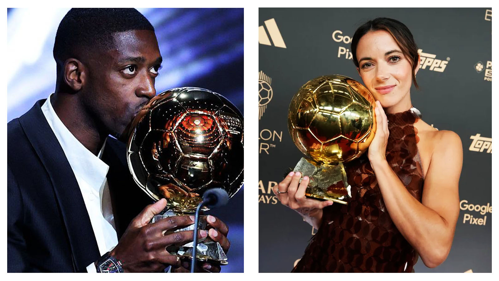 Ousmane Dembele and Aitana Bonmati