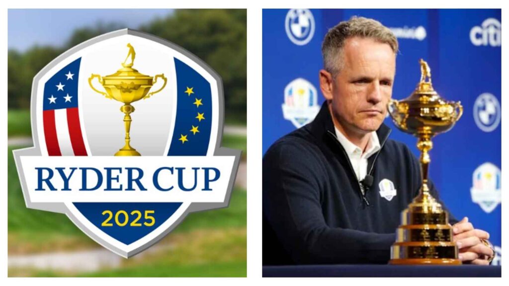 Ryder Cup logo & Europe captain Luke Donald
