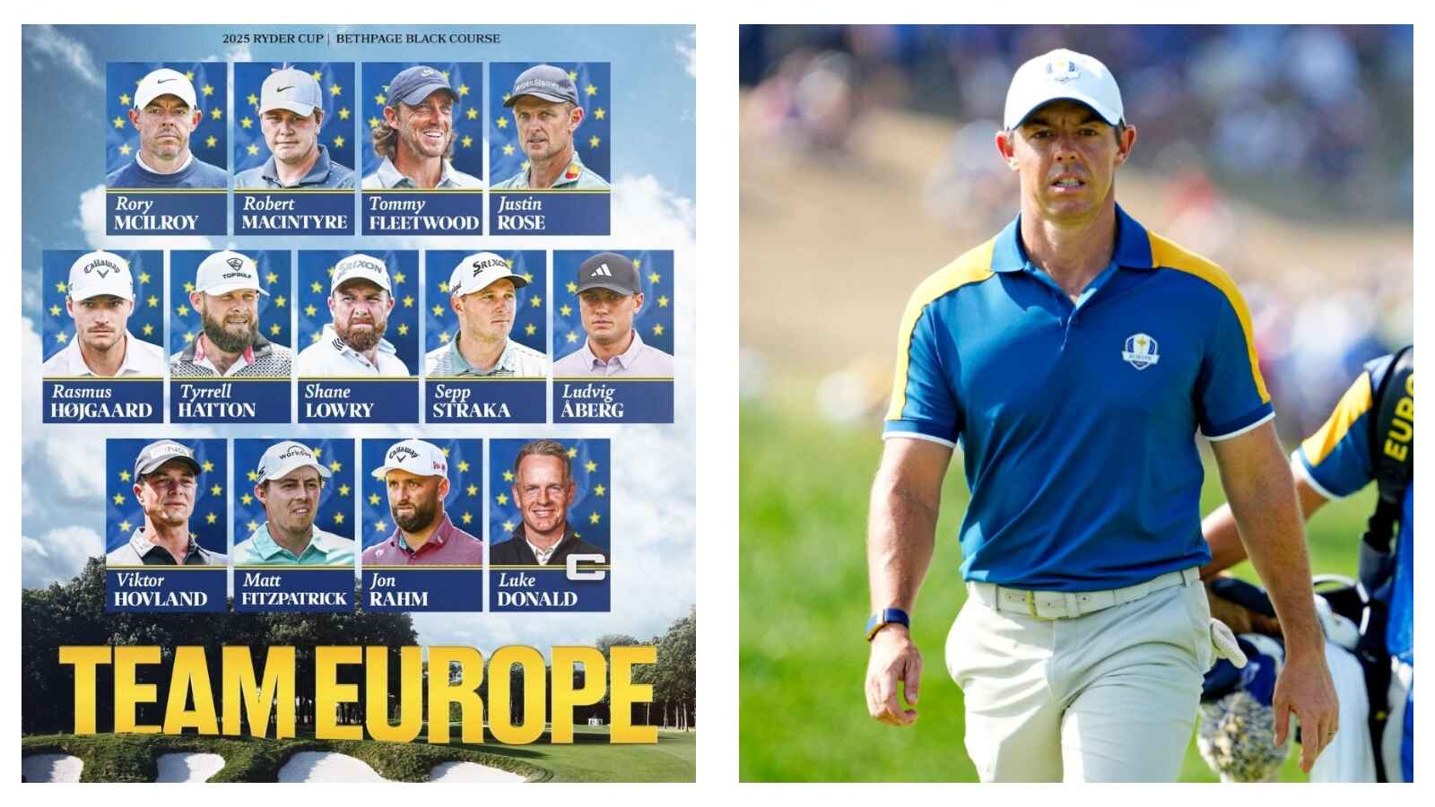 Ryder Cup's Team Europe & Rory McIlroy