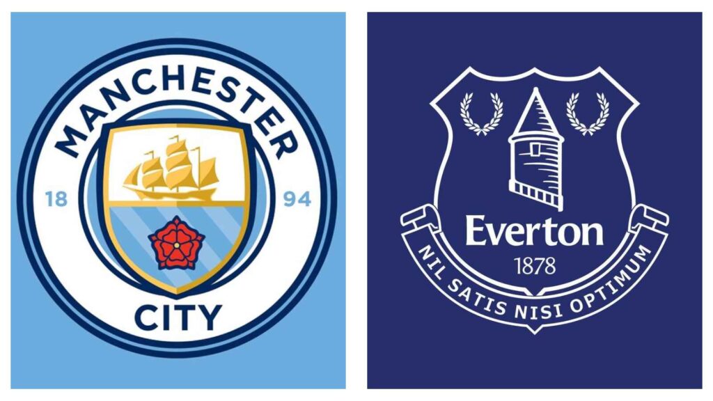 Man City and Everton badge