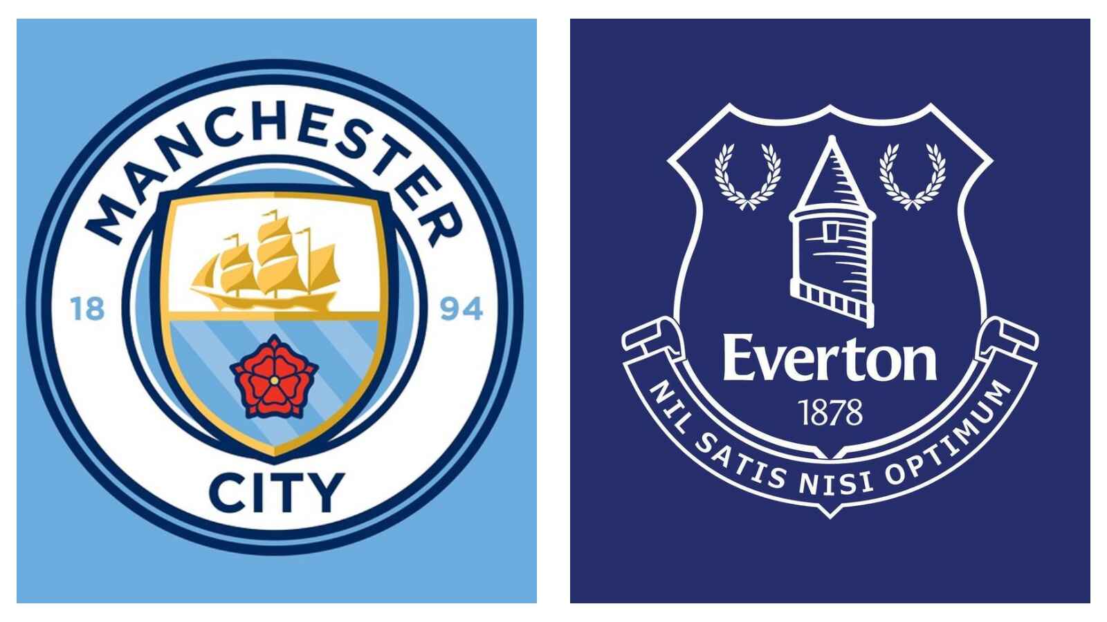 Man City and Everton badge