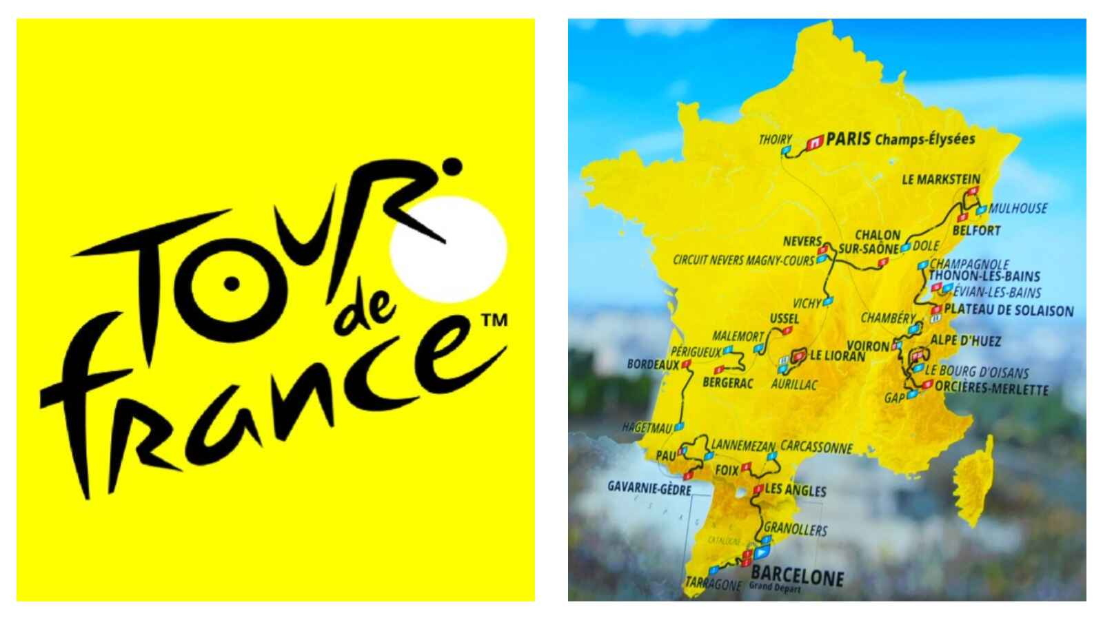 Tour de France logo & 2026 route
