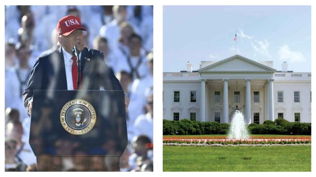 US President Donald Trump & Washington's White House