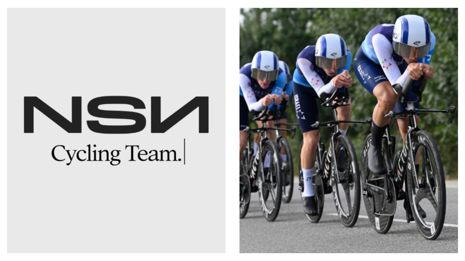 NSN Cycling Team logo & Israel-Premier Tech riders
