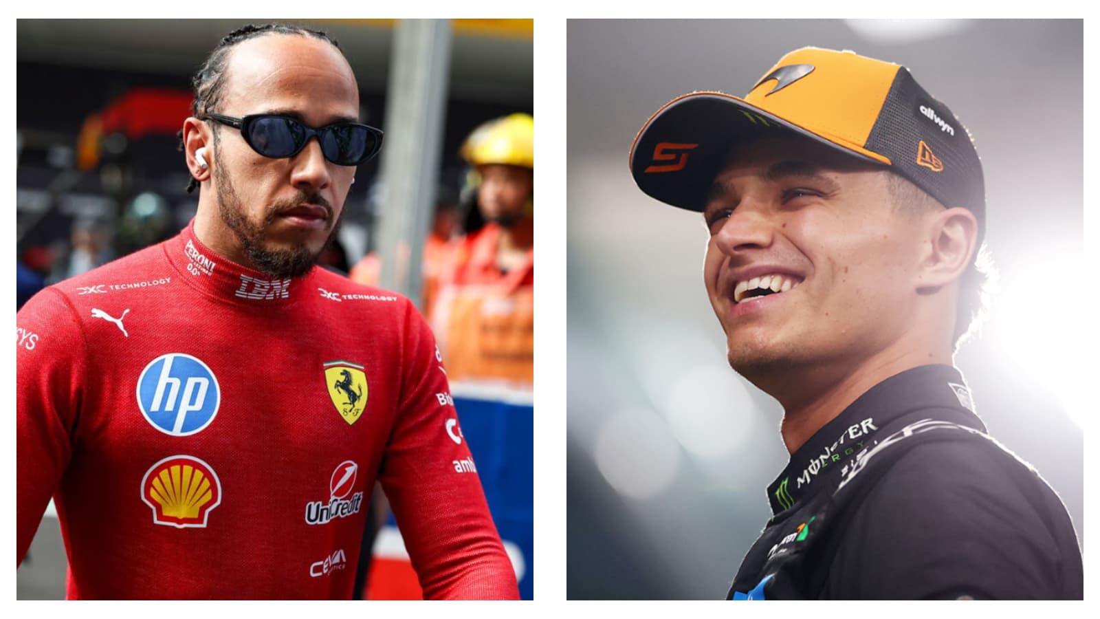 Ferrari's Lewis Hamilton & McLaren's Lando Norris