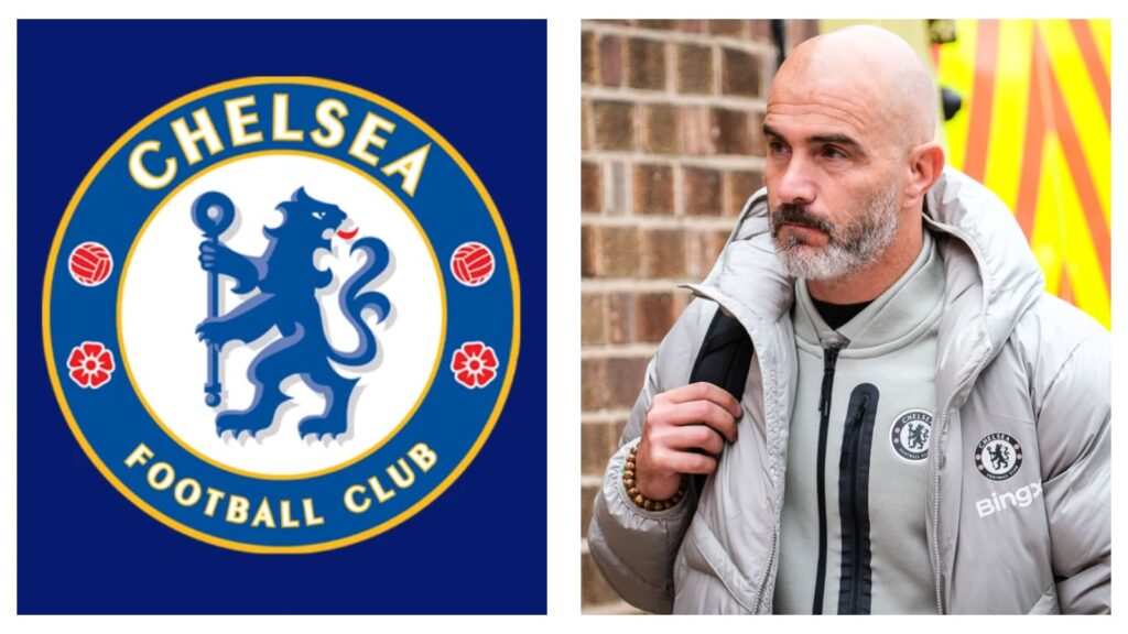 Chelsea FC crest & Enzo Maresca