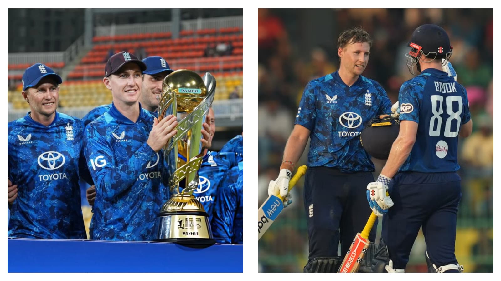 England's Joe Root & Harry Brook