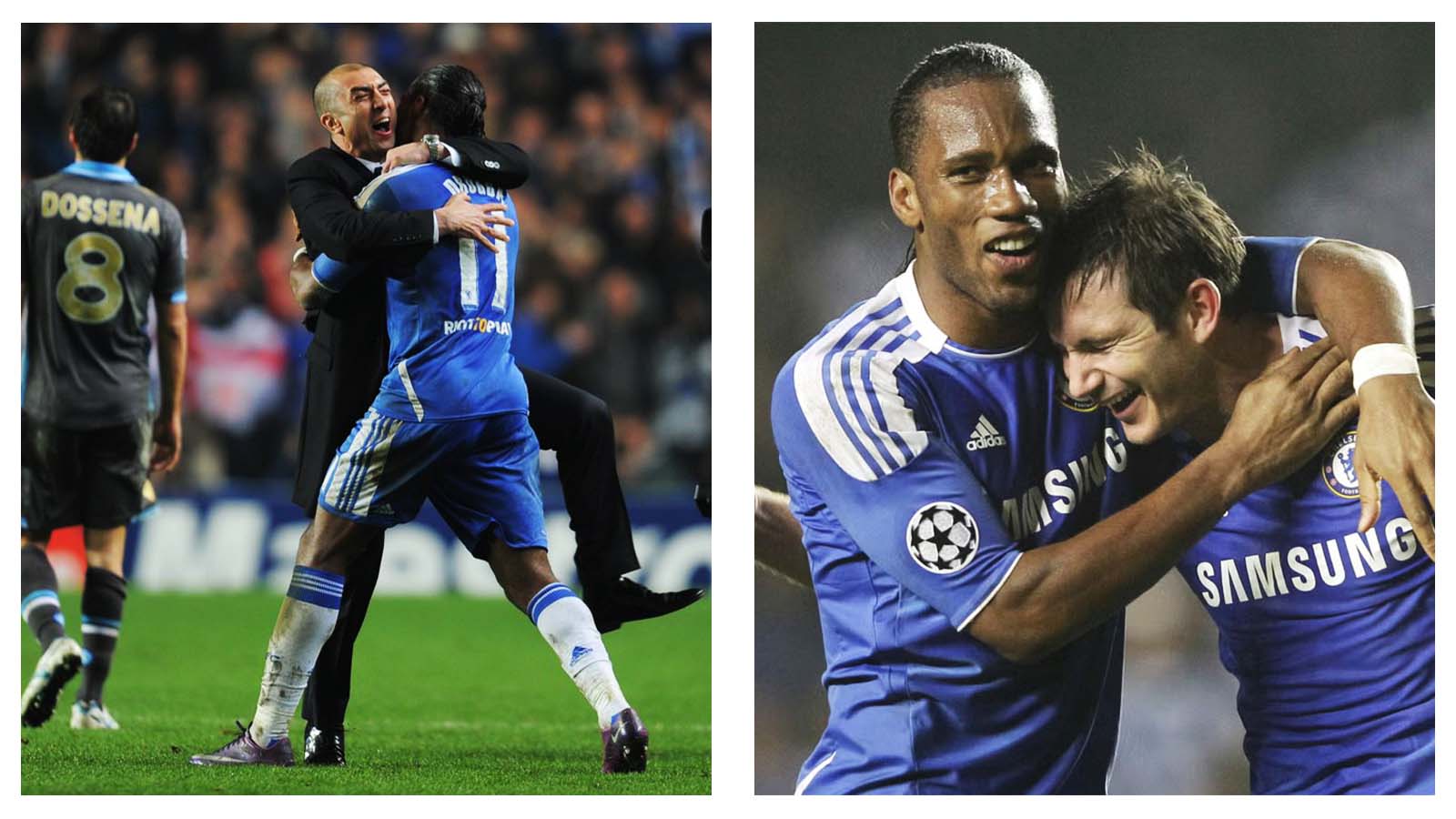 Roberto Di Matteo, Didier Drogba and Frank Lampard 2012