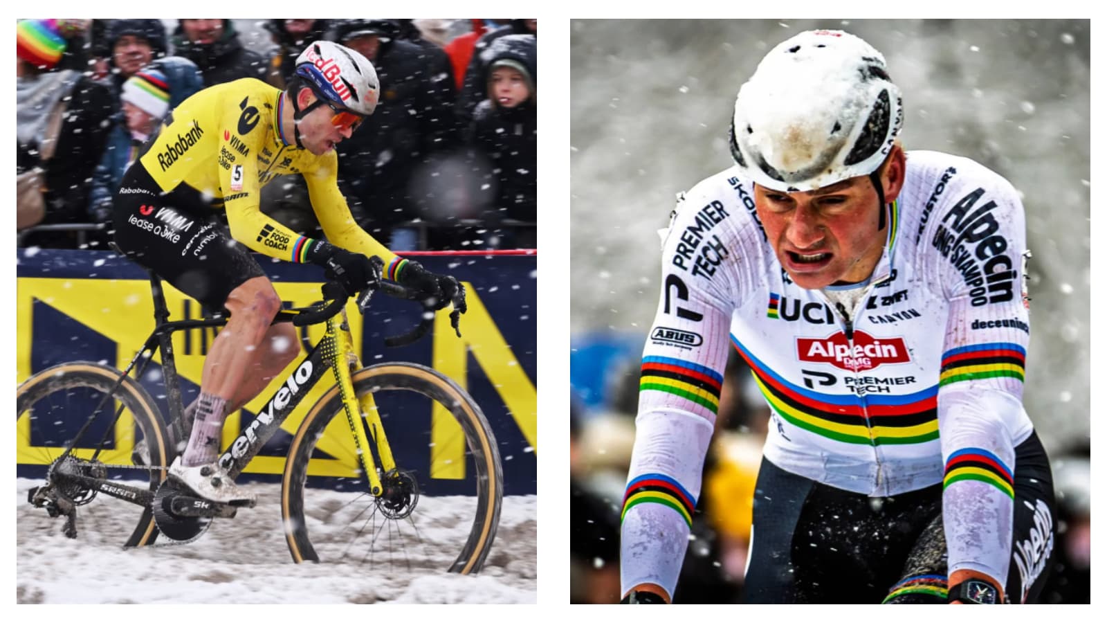 Visma–Lease a Bike's Wout van Aert & Alpecin–Premier Tech's Mathieu van der Poel