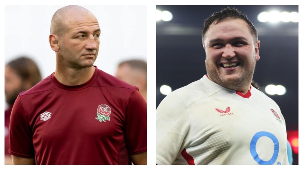 England's Steve Borthwick & Jamie George