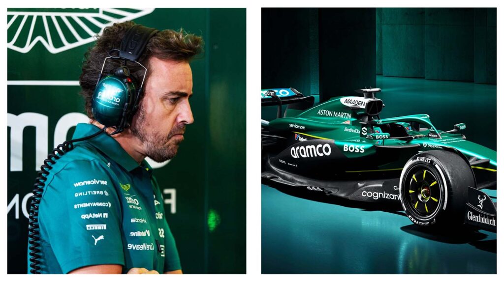 Fernando Alonso - Aston Martin F1 car