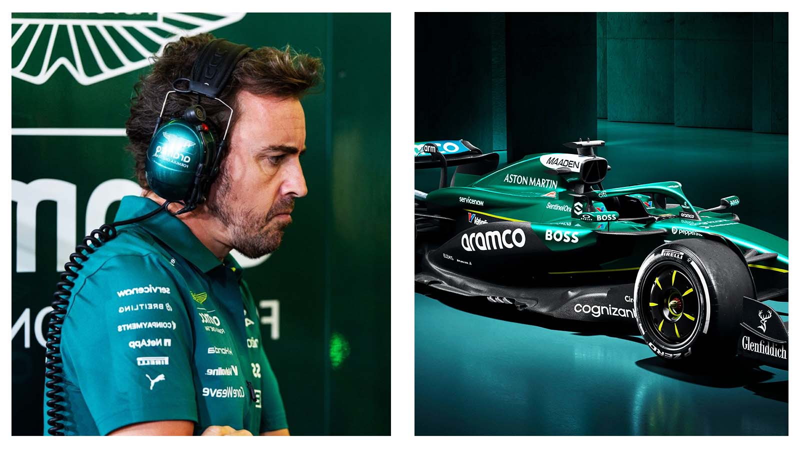 Fernando Alonso - Aston Martin F1 car