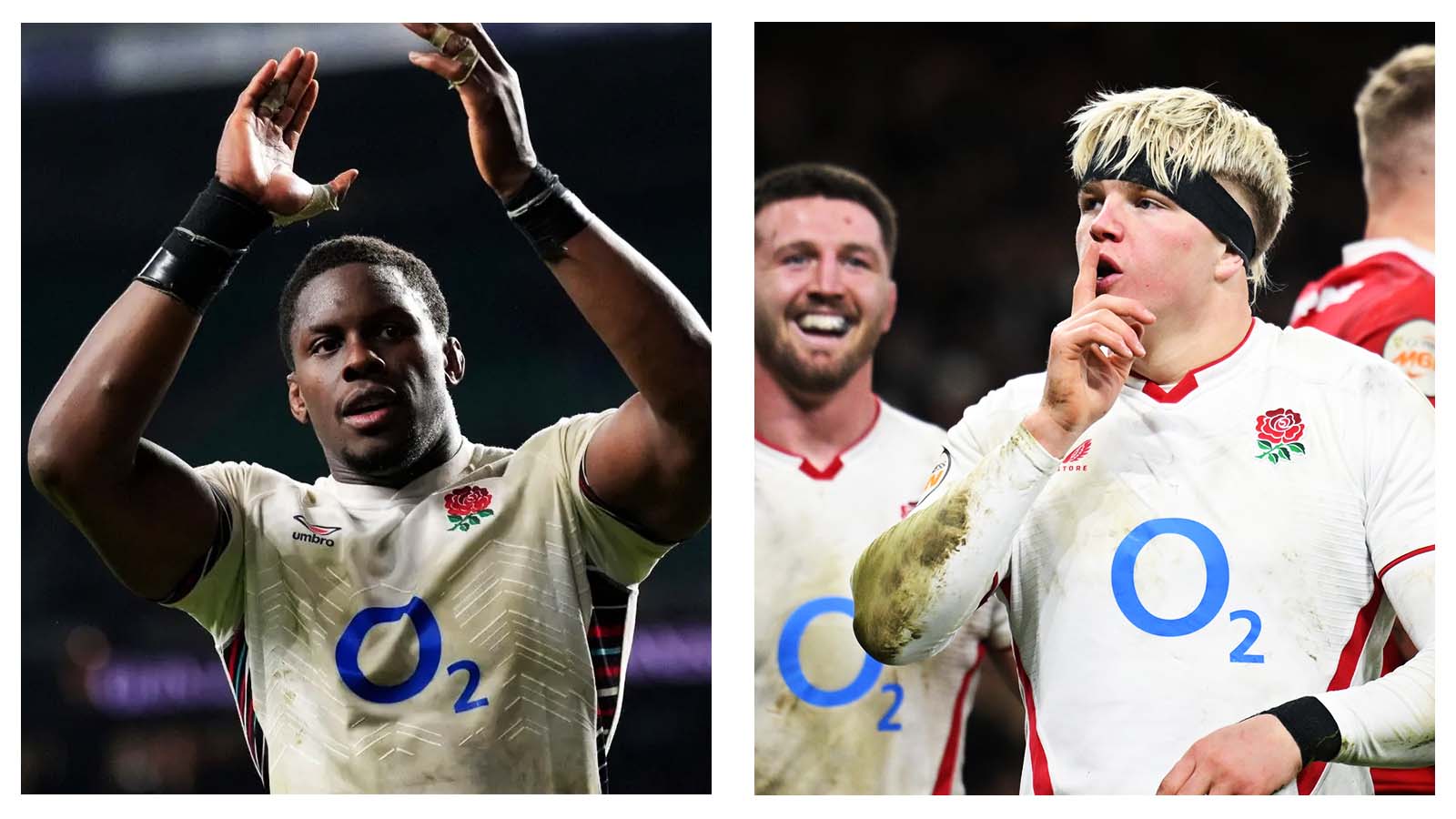 Maro Itoje and Henry Pollock