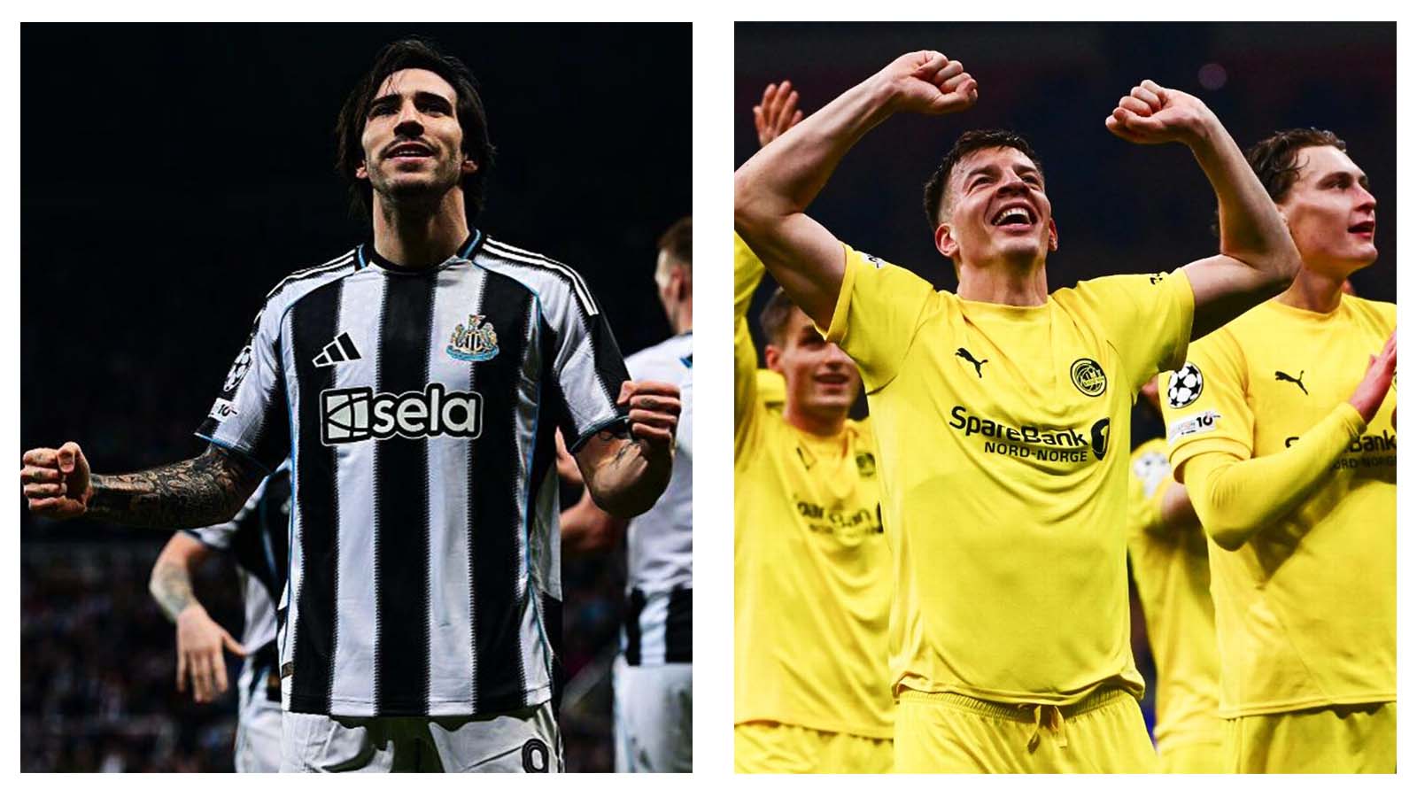 Sandro Tonali and Bodo Glimt players