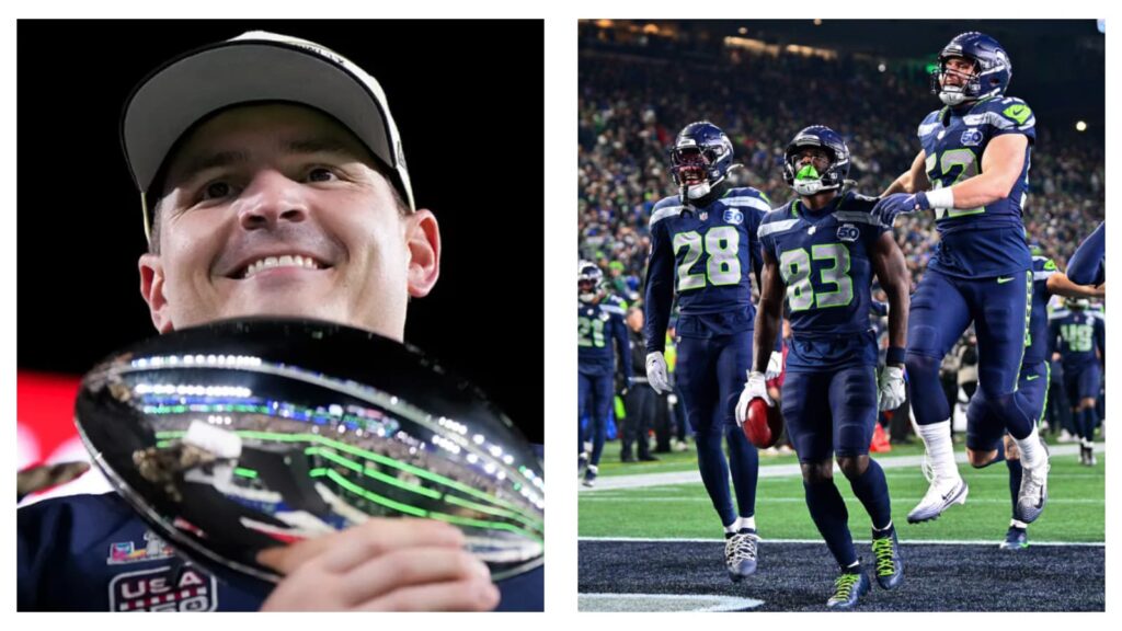 Seattle Seahawks' head coach Mike Macdonald & players