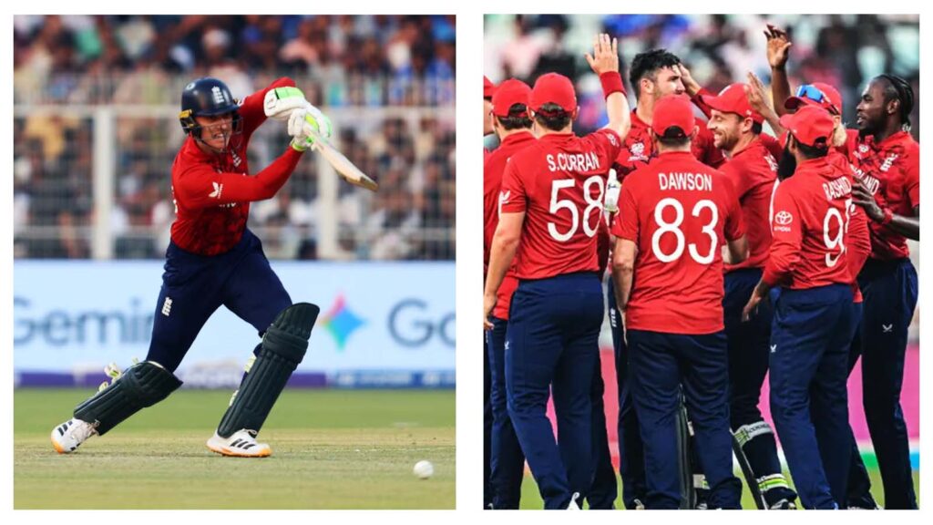 Tom Banton and England players at the T20 World Cup