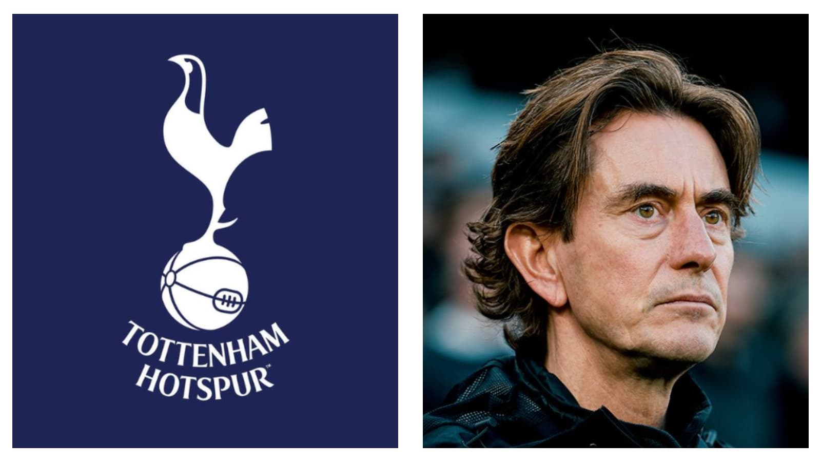 Tottenham Hotspur crest & Thomas Frank