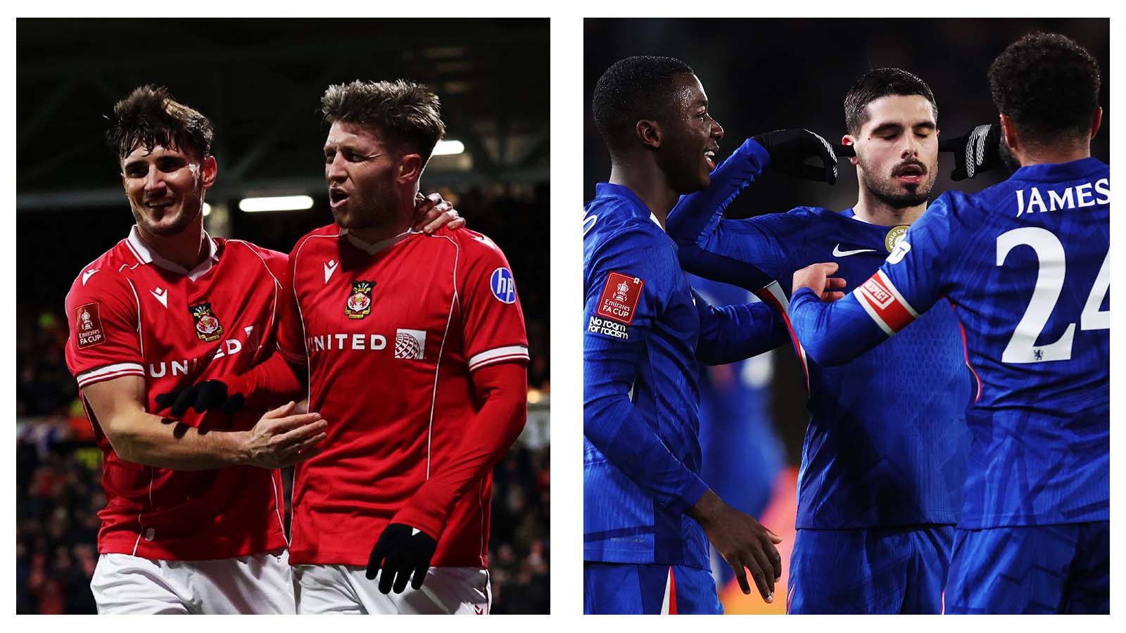 Wrexham AFC players and Chelsea FC players