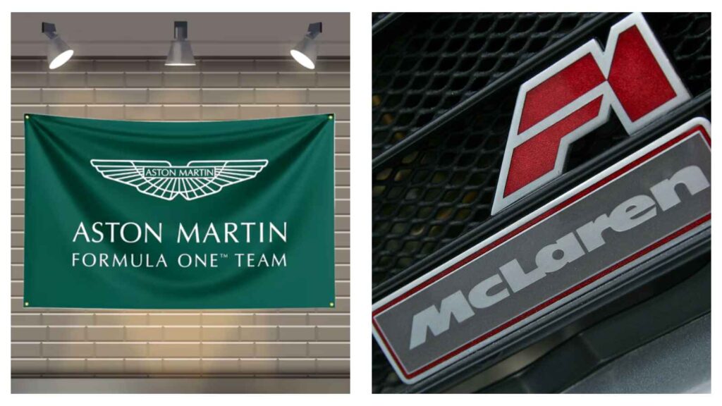 Aston Martin McLaren F1 logos