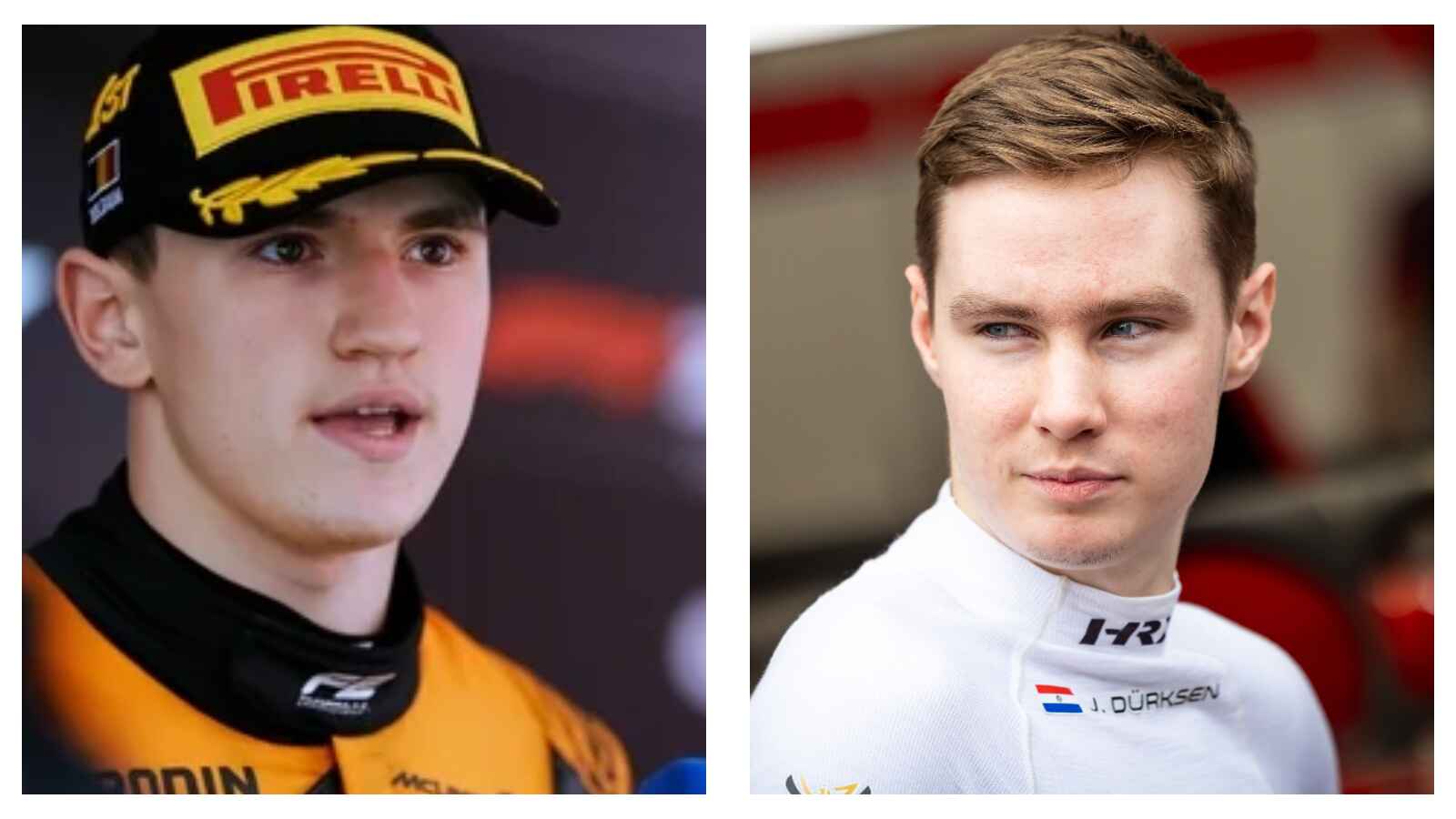 F2 drivers Alex Dunne and Joshua Durksen