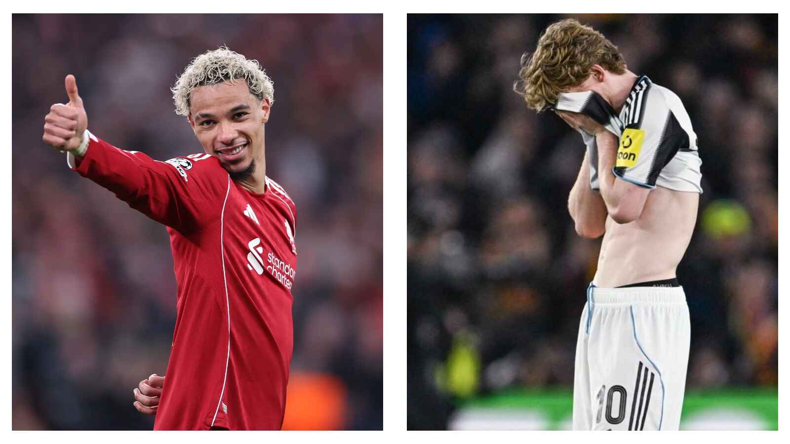 Hugo Ekitike and Anthony Gordon