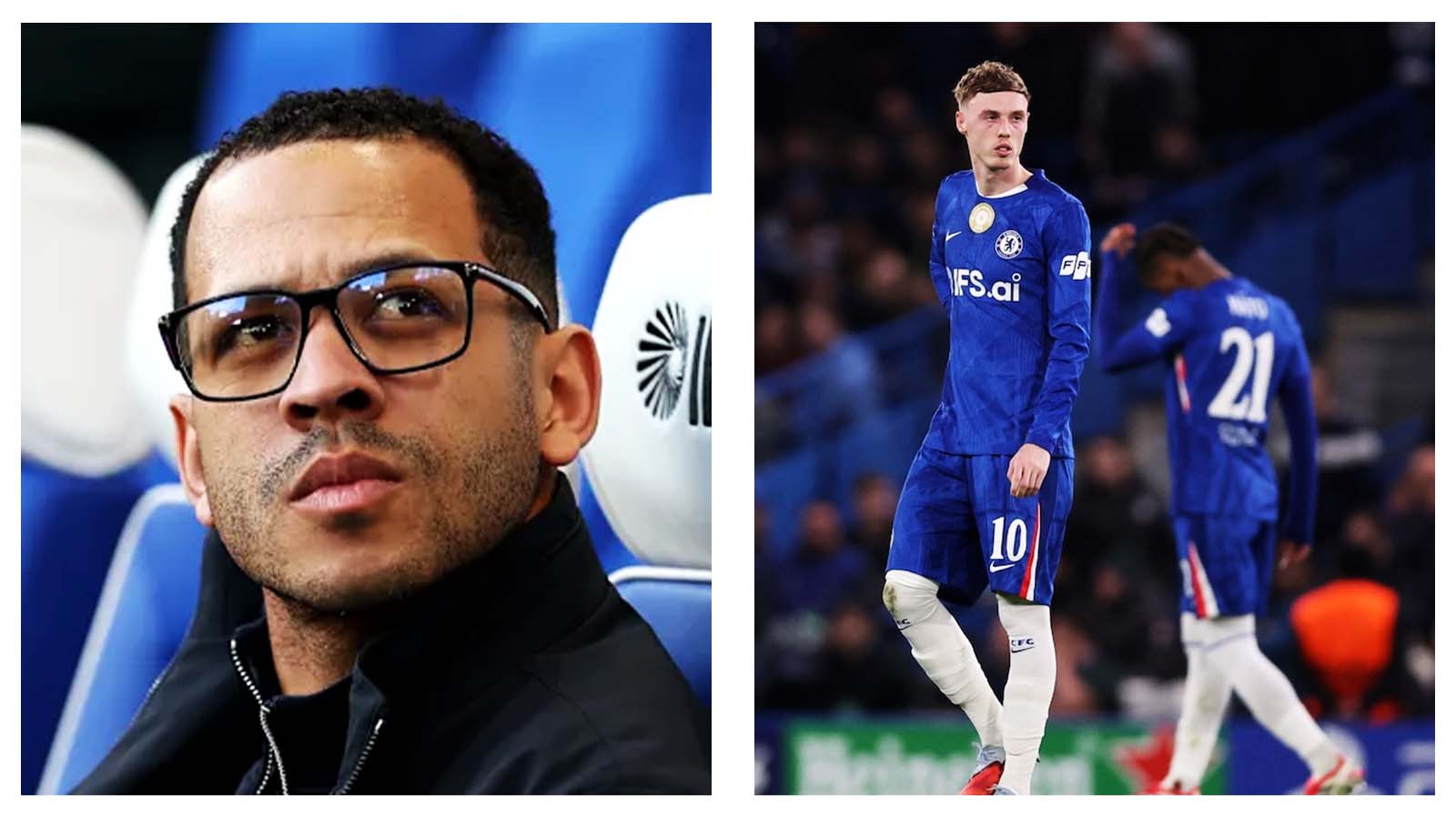 Liam Rosenior and Chelsea players