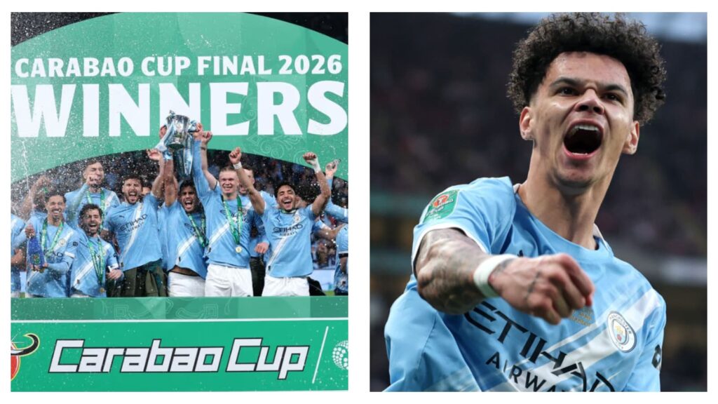 Man City lift Carabao Cup trophy & Nico O'Reilly