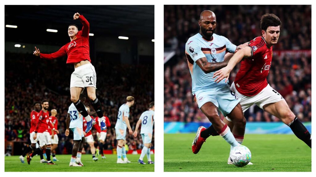 Benjamin Sesko, Igor Thiago and Harry Maguire
